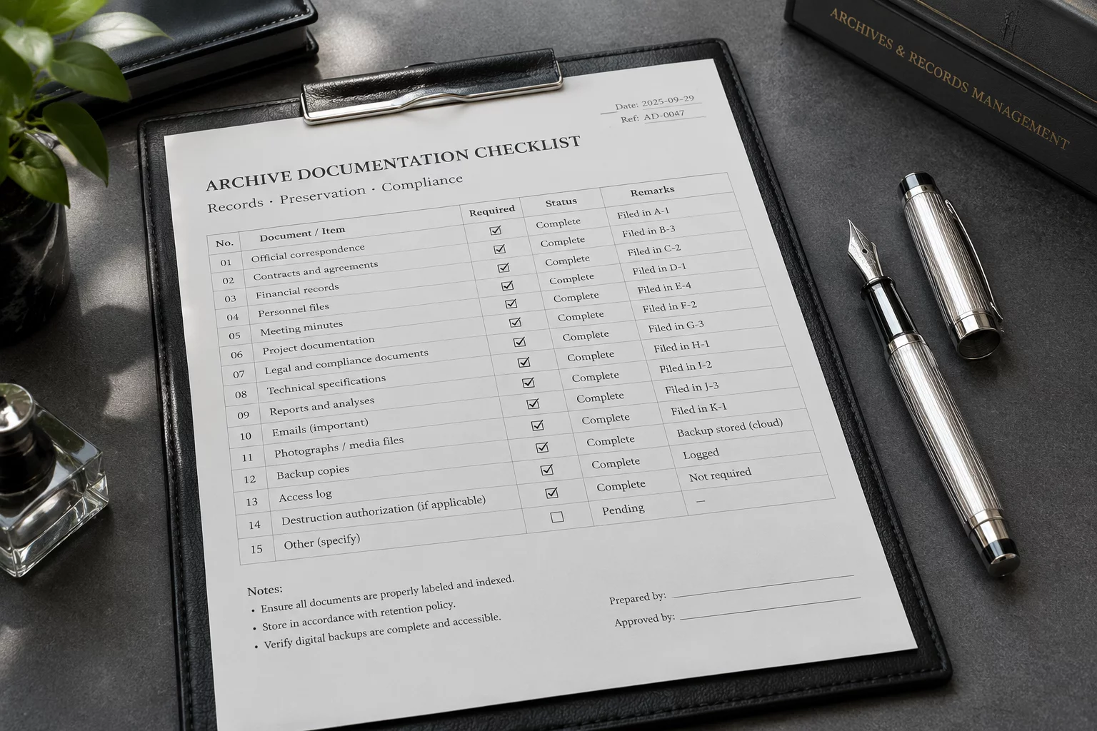 Establishing Archive Protocols